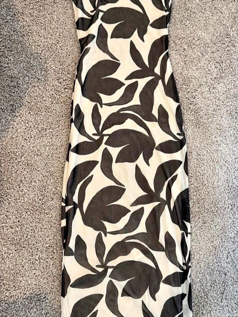 See You Monday Abstract Maxi Dress in Green & Cream Size XS